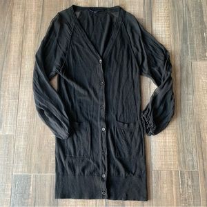 French Connection Silk Wool Blend Long Cardigan